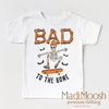 Bad To The Bone Skater Shirt - Halloween Shirt by Madi Moosh