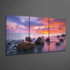 Red Sunset Mega Glass Wall Art by Insigneart USA