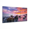Red Sunset Mega Glass Wall Art by Insigneart USA