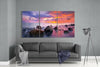 Red Sunset Mega Glass Wall Art by Insigneart USA