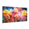 Yellow Flowers Mega Glass Wall Art by Insigneart USA