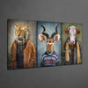 Animal Heads Mega Glass Wall Art by Insigneart USA