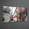 Red Flowers Mega Glass Wall Art by Insigneart USA