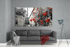 Red Flowers Mega Glass Wall Art by Insigneart USA