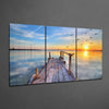 Sunset on the Beach Mega Glass Wall Art by Insigneart USA