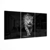 Leopard in the Dark Mega Glass Wall Art by Insigneart USA