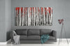 Red Forest Glass Wall Art by Insigneart USA