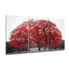 Red Tree Glass Wall Art by Insigneart USA