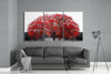 Red Tree Glass Wall Art by Insigneart USA