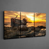 Abandoned Boat Mega Glass Wall Art by Insigneart USA