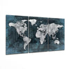 World Map Mega Glass Wall Art by Insigneart USA
