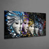 Venetian Masks Mega Glass Wall Art by Insigneart USA