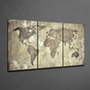 Antique World Map Mega Glass Wall Art by Insigneart USA