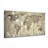 Antique World Map Mega Glass Wall Art by Insigneart USA
