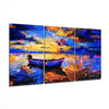 Boat at Sunset Mega Glass Wall Art by Insigneart USA