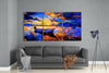 Boat at Sunset Mega Glass Wall Art by Insigneart USA