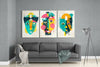 Abstract Shapes 9 Glass Wall Arts by Insigneart USA