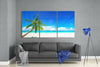 Palm Glass Wall Art on the Beach by Insigneart USA