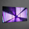 Purple Corridor Glass Wall Art by Insigneart USA