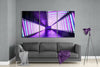Purple Corridor Glass Wall Art by Insigneart USA