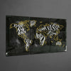 World Map Glass Wall Art by Insigneart USA