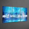 Blue City Glass Wall Art by Insigneart USA
