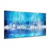 Blue City Glass Wall Art by Insigneart USA