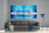 Blue City Glass Wall Art by Insigneart USA