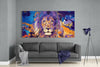 Lion Mega Glass Wall Art by Insigneart USA