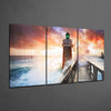 Lighthouse and Pier Glass Wall Art by Insigneart USA