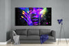 Neon Woman Glass Wall Art by Insigneart USA