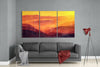 Hills and Sunset Glass Wall Art by Insigneart USA