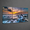 Sunset On The Beach Glass Art by Insigneart USA