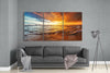 Sunset On The Beach Glass Art by Insigneart USA
