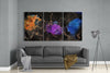 Orange, Blue, Purple Glass Art by Insigneart USA