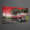 Red Classic Car Glass Art by Insigneart USA