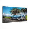 Blue Classic Car Glass Art by Insigneart USA