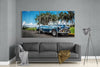 Blue Classic Car Glass Art by Insigneart USA