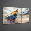 Abandoned Boat Mega Glass Wall Art by Insigneart USA
