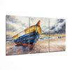 Abandoned Boat Mega Glass Wall Art by Insigneart USA