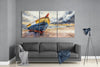 Abandoned Boat Mega Glass Wall Art by Insigneart USA
