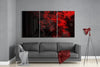 Red Smoke Mega Glass Wall Art by Insigneart USA