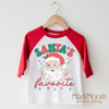 Santa's Favorite Shirt - Christmas Tee by Madi Moosh