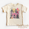 Pink Haunted House Boo Shirt - Halloween Shirt by Madi Moosh