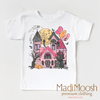 Pink Haunted House Boo Shirt - Halloween Shirt by Madi Moosh