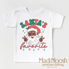 Black Santa Shirt - Santa's Favorite Tee by Madi Moosh