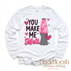You Make My Heart Melt Valentine's Day Shirt - Lava Lamp Valentine Tee by Madi Moosh