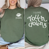 I Love Touch Downs Crewneck Sweatshirt by Hey Jude Graphic Tees