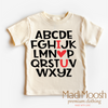 ABC I Love You Valentine's Day Shirt - Alphabet Valentine Tee by Madi Moosh