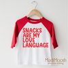 Snacks Are My Love Language Valentine's Day Shirt - Valentine Tee by Madi Moosh
